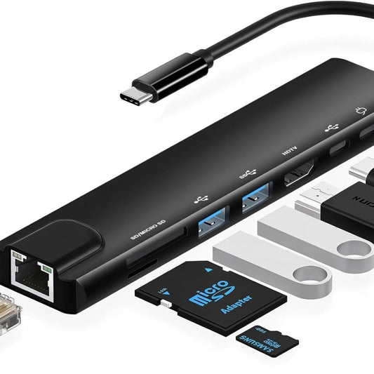 USB C-hub met Ethernet-adapter
